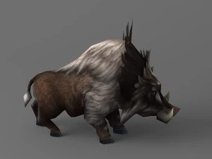 wild boar rigged animated 3D Model