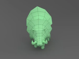 wild boar rigged animated 3D Model