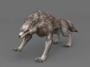 serigala dicurangi Model 3D