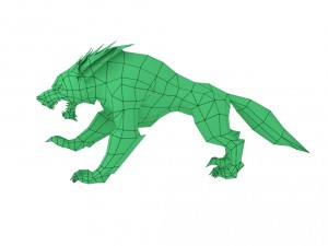 wolf rigged 3Dモデル