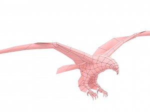 eagle rigged animated 01 3D Model