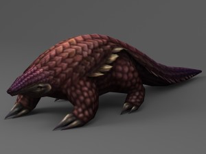 pangolin rigged animated 01 3D Model