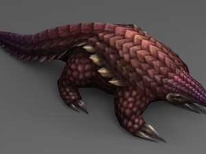 pangolin rigged animated 01 3D Model