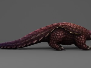 pangolin rigged animated 01 3D Model