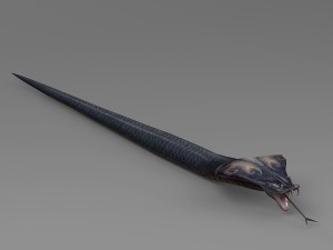 snake rigged animated 01 3D Model
