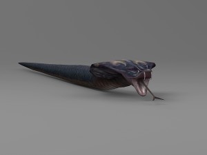 snake rigged animated 01 3D Model