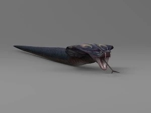 snake rigged animated 01 3D Model