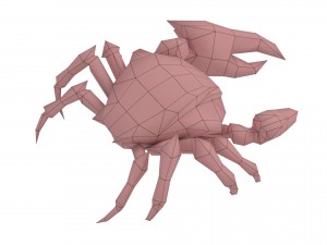 crab rigged 3D 모델