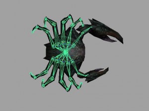 crab rigged 3D 모델