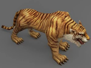 tigre gr&eacute;&eacute; anim&eacute; Modèle 3D
