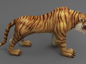 tiger rigged animated Modello 3D