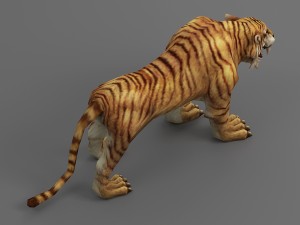 tiger rigged animated Modello 3D