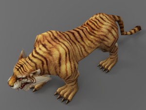 tiger rigged animated Modello 3D