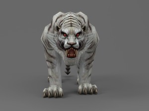 tiger rigged animated Modello 3D