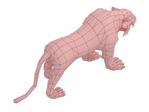 tiger rigged animated Modello 3D