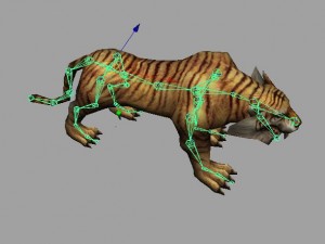 tiger rigged animated Modello 3D