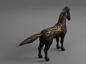 horse rigged animated 03 3D Model