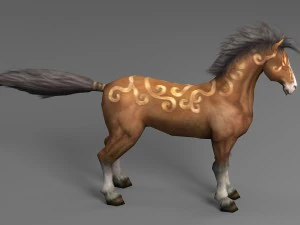 horse rigged animated 03 3D Model