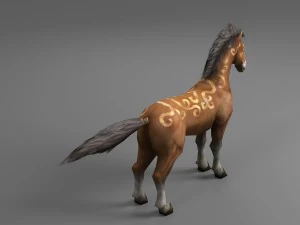 horse rigged animated 03 3D Model
