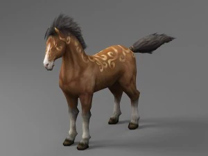 horse rigged animated 03 3D Model