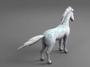 horse rigged animated 03 3D Model