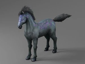 horse rigged animated 03 3D Model