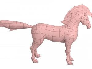 horse rigged animated 03 3D Model