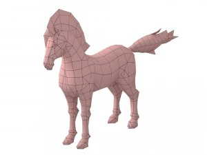 horse rigged animated 03 3D Model