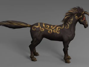 horse rigged animated 03 3D Model