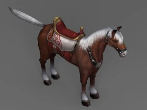 हॉर्स रिग्ड एनिमेटेड 02 3D मॉडल