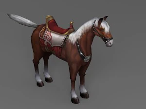horse rigged animated 02 3D Model