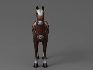 horse rigged animated 02 3D Model