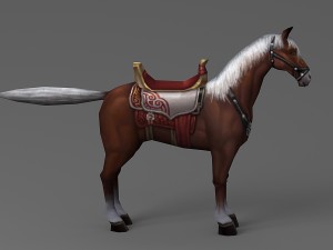 horse rigged animated 02 Modelo 3D