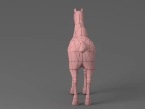 horse rigged animated 02 3D Model