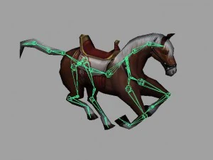 horse rigged animated 02 3D Model