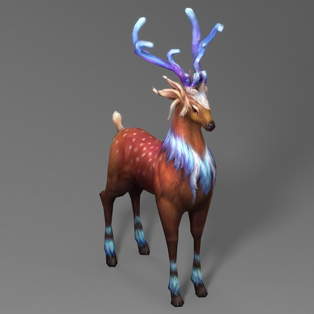 christmas elk 3D Model .c4d .max .obj .3ds .fbx .stl .blend 