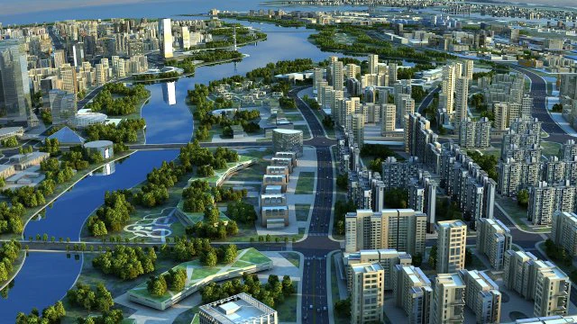 city scene 01 3D Model .c4d .max .obj .3ds .fbx .stl .blend 