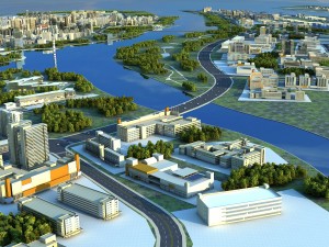 city scene 01 3D-Modell
