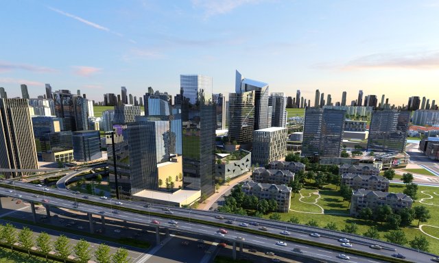 city scene 02 3D Model .c4d .max .obj .3ds .fbx .stl .blend 