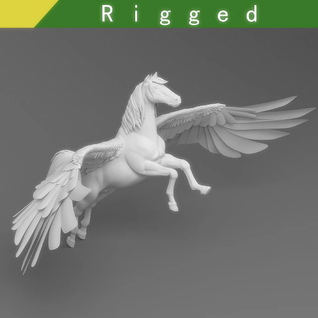 pegasus 3D Model .c4d .max .obj .3ds .fbx .stl .blend 