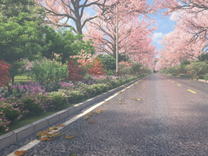 cherry blossom forest 3D Model