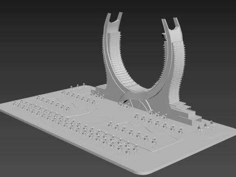 Katara-torens s 3D printmodel