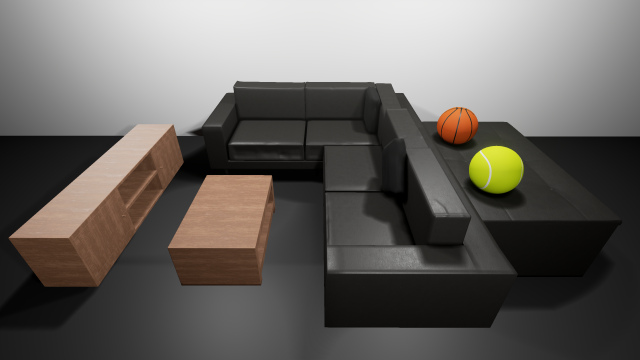 living room furniture set 3D Model .c4d .max .obj .3ds .fbx .stl .blend 