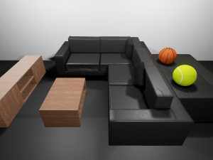 living room furniture set 3D Model