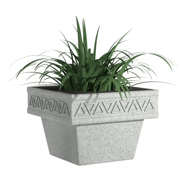 Flowerpot Tetrahedron 3D Model .c4d .max .obj .3ds .fbx .stl .blend 