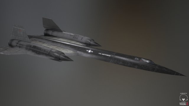 sr-71 pbr low-poly model 3D Model .c4d .max .obj .3ds .fbx .stl .blend 
