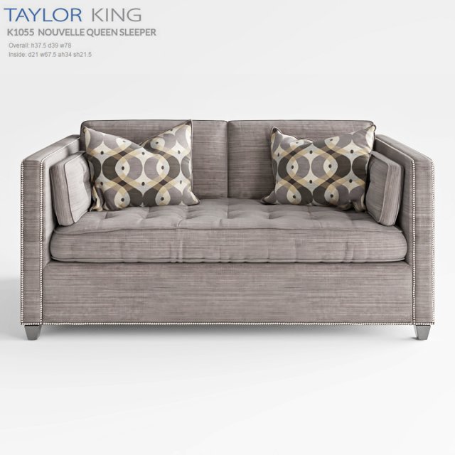 taylor king nouvelle queen sleeper Modello 3D .c4d .max .obj .3ds .fbx .stl .blend 