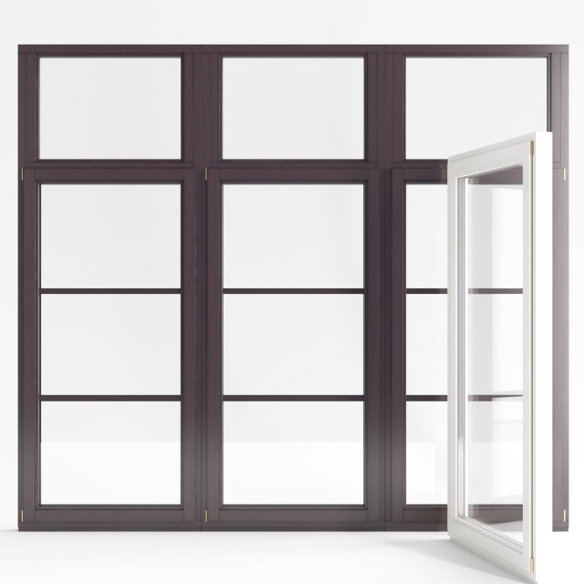 wood windows 3D 模型 .c4d .max .obj .3ds .fbx .stl .blend 