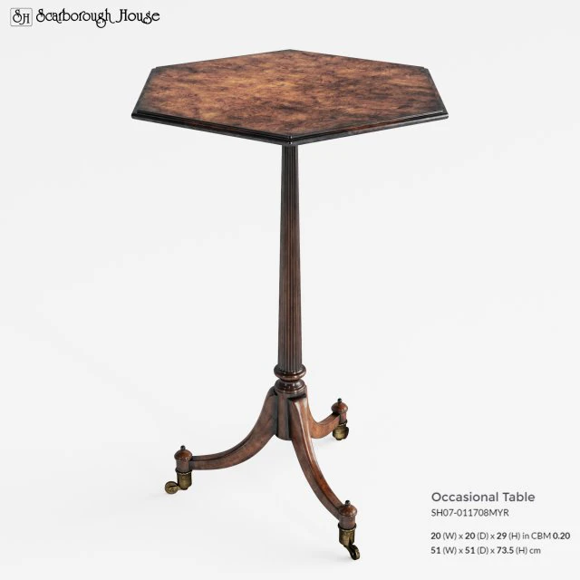 scarborough house occasional table 3D Model .c4d .max .obj .3ds .fbx .stl .blend 