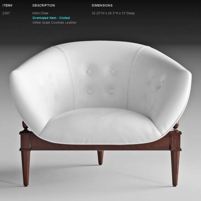 mimi chair 3D Model .c4d .max .obj .3ds .fbx .stl .blend